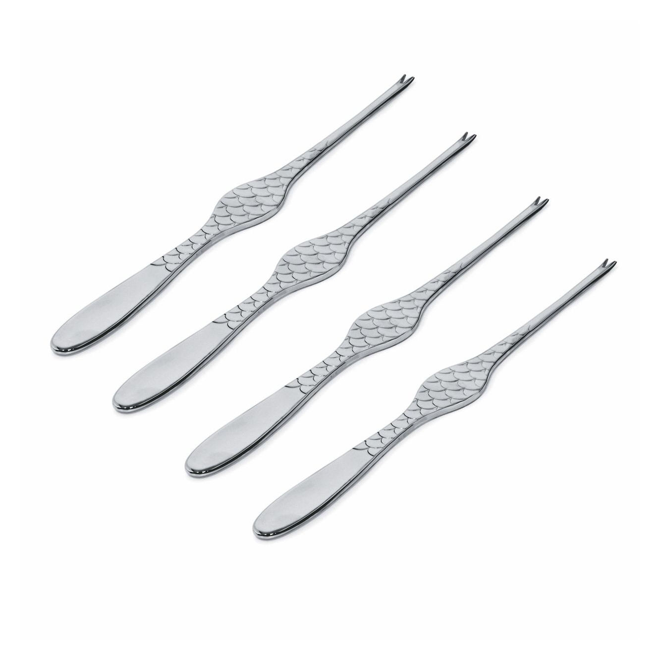 Alessi FM 23/36 S4 Colombina Fish, Set de Quatre Petites