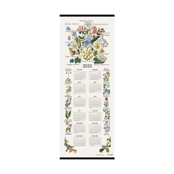 Calendario Landskapsblommor 2025 - 35x90 cm - Almedahls