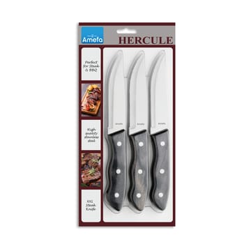 Cuchillos para carne Hercule XXL 3-pack - Negro - Amefa