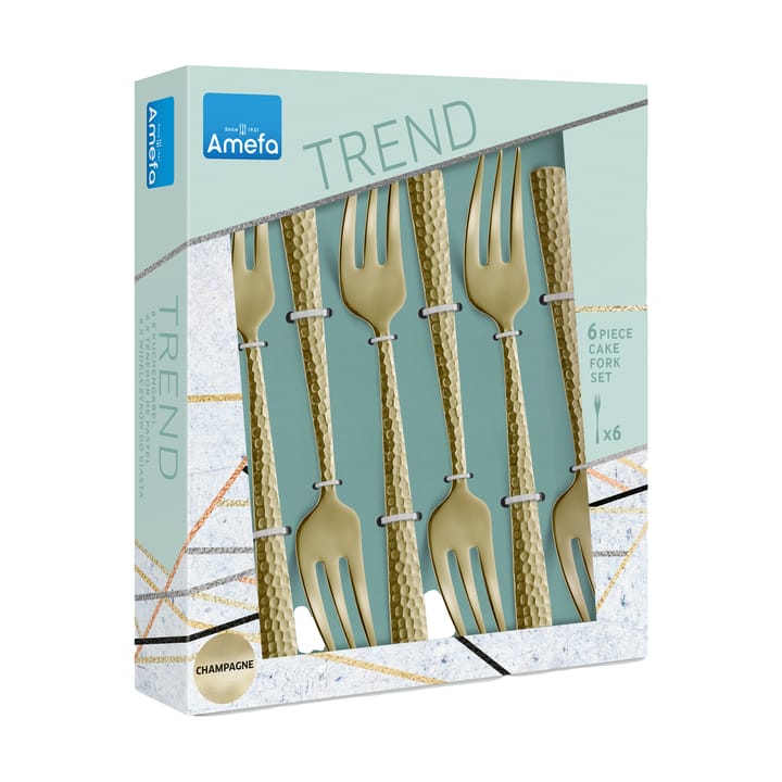 Tenedores de postre Felicity 15,6 cm 6-pack, Champagne Amefa