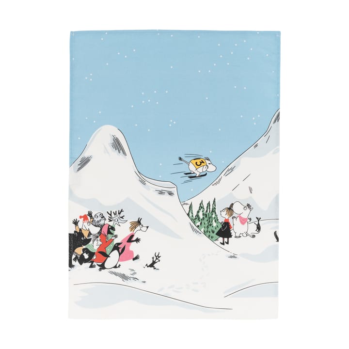 Paño de cocina Moomin Ski jumping - 50x70 cm - Arabia