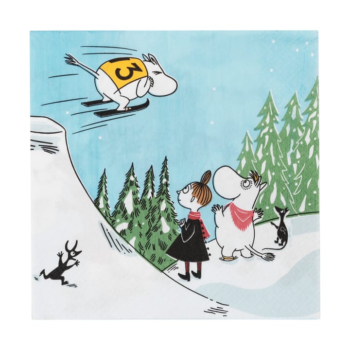 Servilletas Moomin 33x33 cm - Ski jumping - Arabia