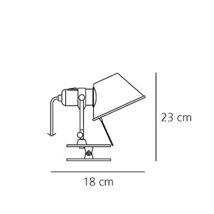 Lámpara de pared Tolomeo pinza, aluminio Artemide