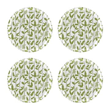 4 Posavasos Mougli Green Ø11 cm - Green-white - Åry Home