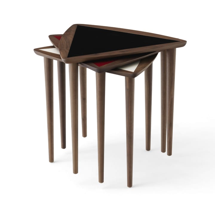 Mesita Umanoff nesting side table, Walnut-black Audo Copenhagen