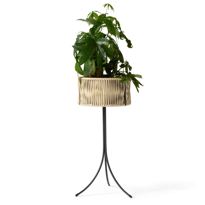 Pedestal para plantas Umanoff ratán-acero, h69 cm Ø36,5 cm Audo Copenhagen