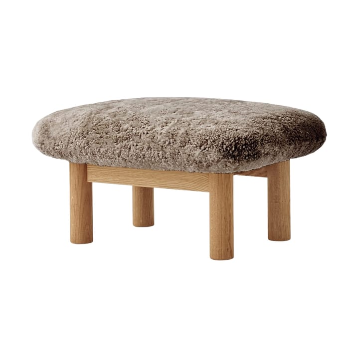 Reposapiés Brasilia, Natural oak-Sahara sheepskin curly Audo Copenhagen