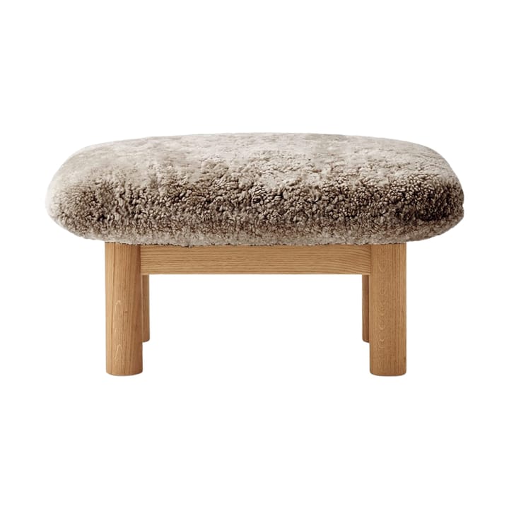 Reposapiés Brasilia, Natural oak-Sahara sheepskin curly Audo Copenhagen