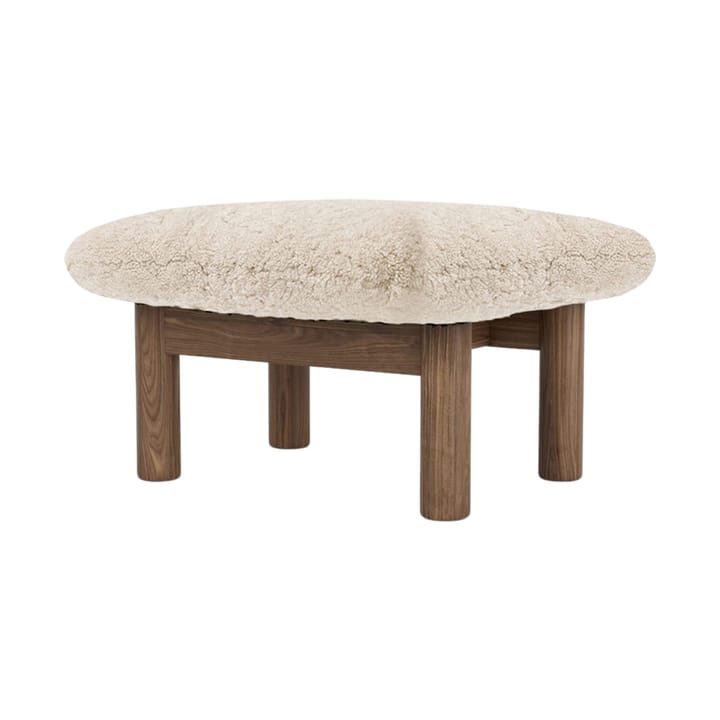 Reposapiés Brasilia, Walnut-Nature sheepskin curly Audo Copenhagen