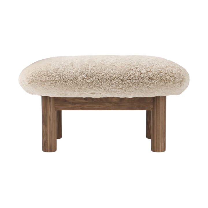 Reposapiés Brasilia, Walnut-Nature sheepskin curly Audo Copenhagen