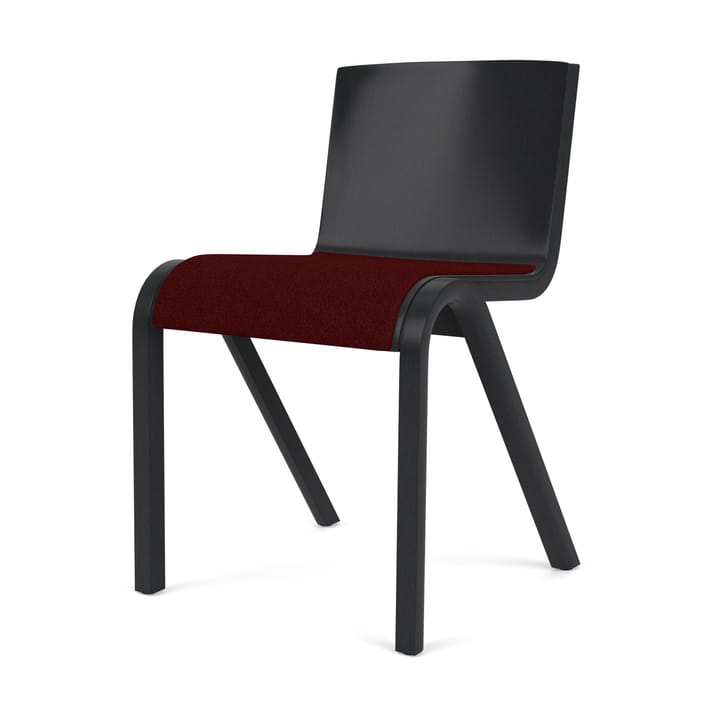 Silla Ready con asiento tapizado - Black oak-Baru 0570 Red - Audo Copenhagen