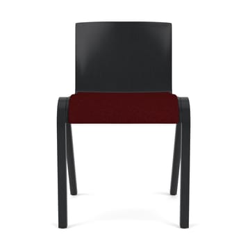 Silla Ready con asiento tapizado - Black oak-Baru 0570 Red - Audo Copenhagen