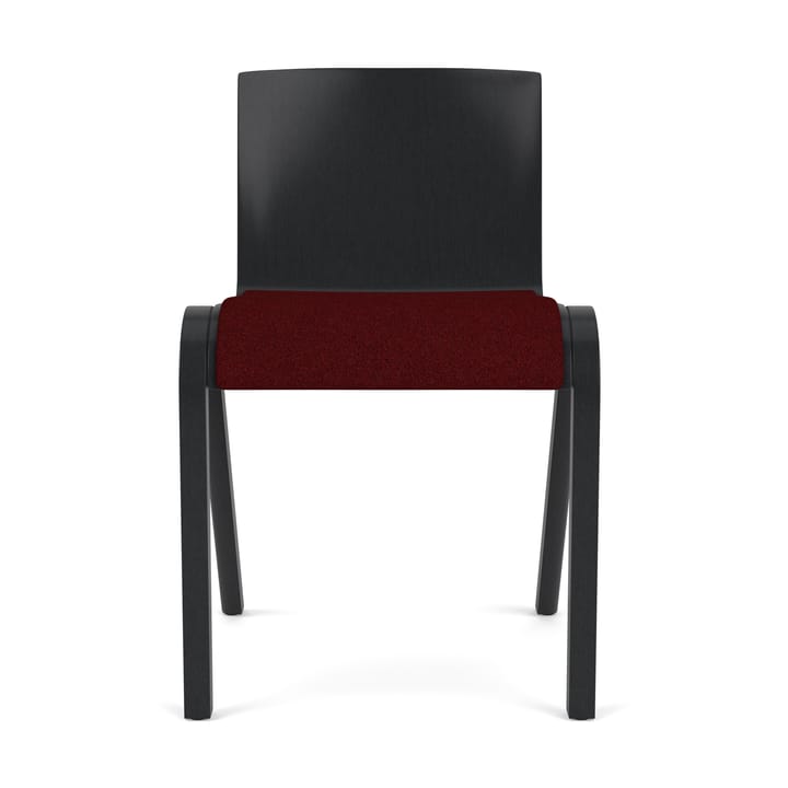 Silla Ready con asiento tapizado, Black oak-Baru 0570 Red Audo Copenhagen