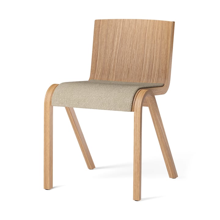 Silla Ready con asiento tapizado - Natural oak-Audo Bouclé 02 - Audo Copenhagen