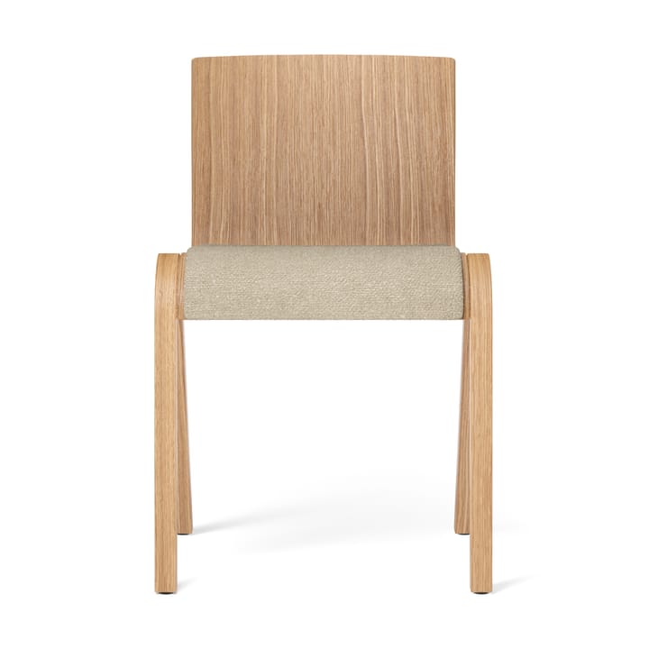 Silla Ready con asiento tapizado, Natural oak-Audo Bouclé 02 Audo Copenhagen