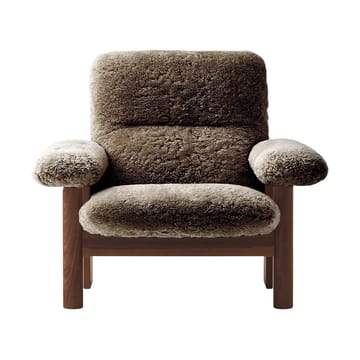 Sillón Brasilia - Dark oak-Sahara sheepskin curly - Audo Copenhagen