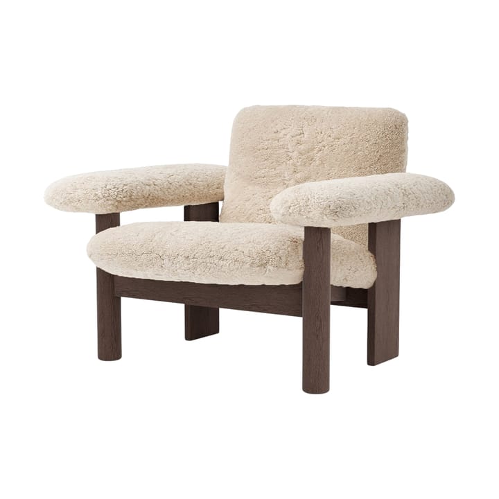 Sillón Brasilia low back, Dark oak-Nature sheepskin curly Audo Copenhagen