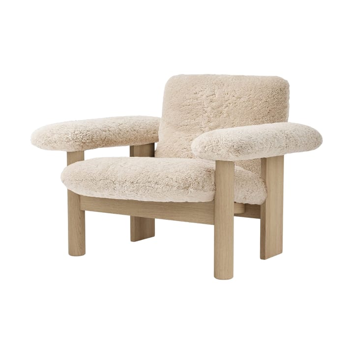 Sillón Brasilia low back, Natural oak-Nature sheepskin curly Audo Copenhagen