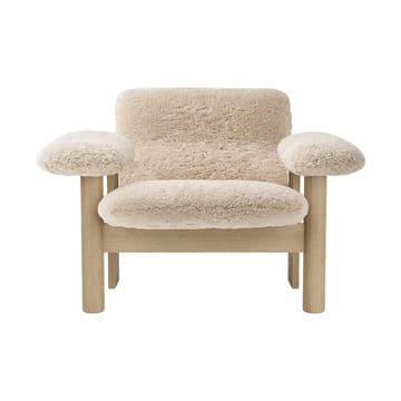 Sillón Brasilia low back - Natural oak-Nature sheepskin curly - Audo Copenhagen