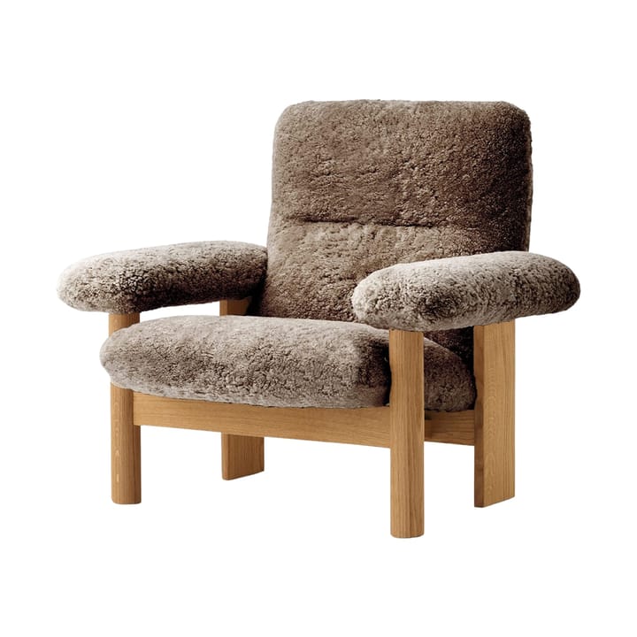 Sillón Brasilia - Natural oak-Sahara sheepskin curly - Audo Copenhagen