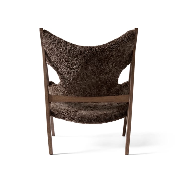 Sillón Knitting - Piel de oveja curly root marrón oscuro, base de roble teñido de oscuro - Audo Copenhagen