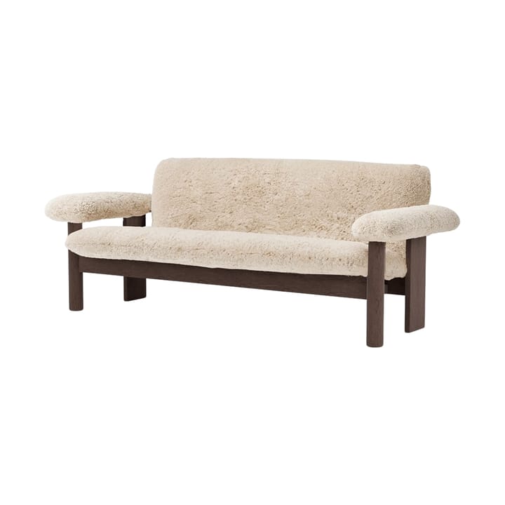 Sofá Brasilia 2 plazas, Dark oak-Nature sheepskin curly Audo Copenhagen