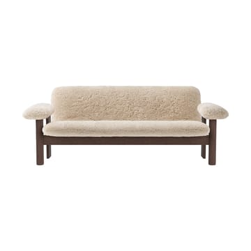 Sofá Brasilia 2 plazas - Dark oak-Nature sheepskin curly - Audo Copenhagen