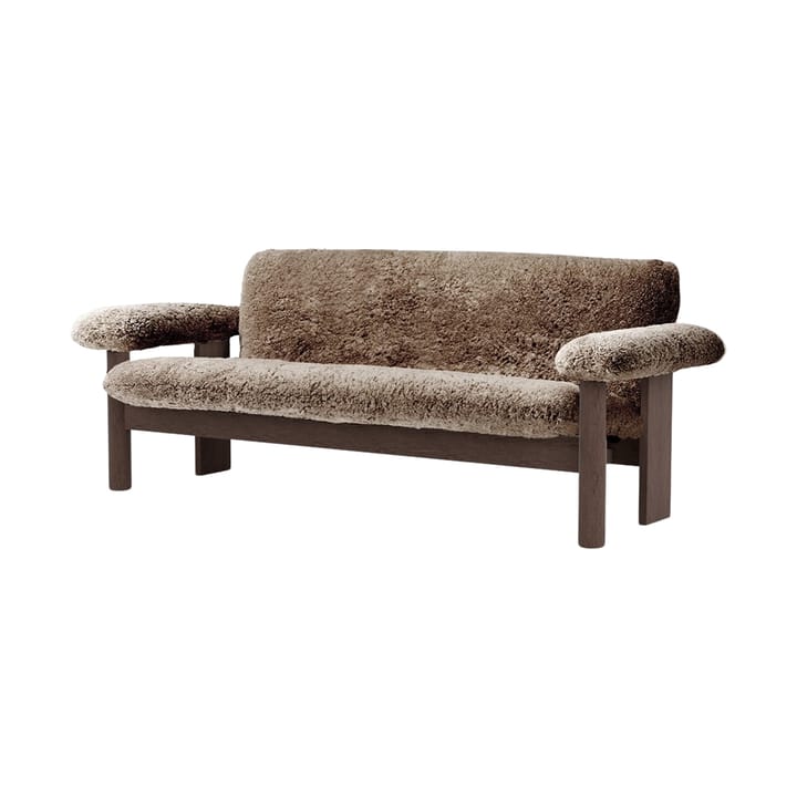 Sofá Brasilia 2 plazas, Dark oak-Sahara sheepskin curly Audo Copenhagen