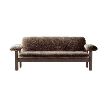 Sofá Brasilia 2 plazas - Dark oak-Sahara sheepskin curly - Audo Copenhagen