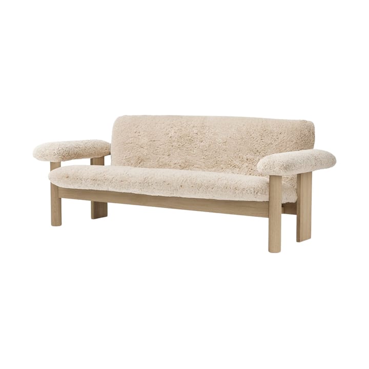 Sofá Brasilia 2 plazas - Natural oak-Nature sheepskin curly - Audo Copenhagen