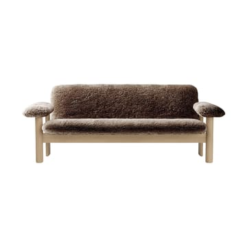 Sofá Brasilia 2 plazas - Natural oak-Sahara sheepskin curly - Audo Copenhagen