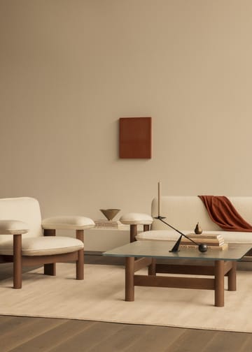 Sofá Brasilia 2 plazas - Walnut-Nature sheepskin curly - Audo Copenhagen