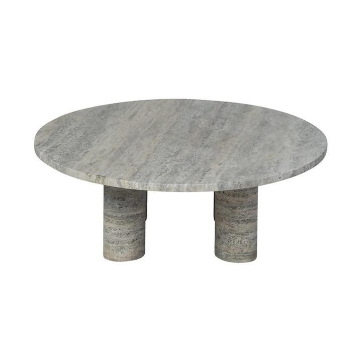 Mesa de centro Volos L, Ø75 cm - Travertino Plata - blomus