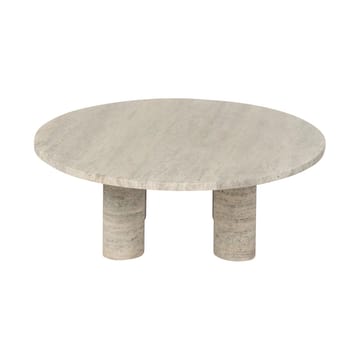 Mesa de centro Volos L, Ø75 cm - Travertino - blomus