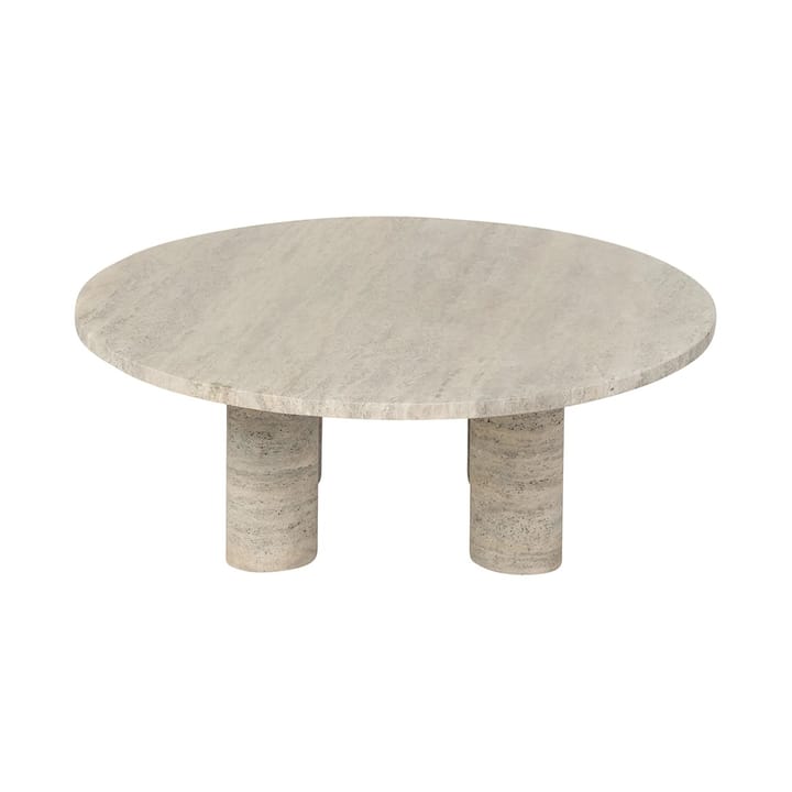 Mesa de centro Volos L, Ø75 cm, Travertino blomus