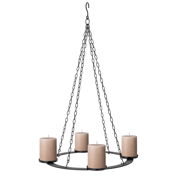 Candelabro de adviento Jutta velas gruesas Ø40 cm, negro Bloomingville