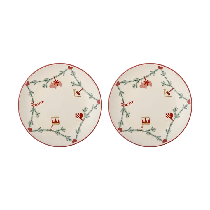 Platos Yule Ø25,5 cm, 2-pack - Blanco - Bloomingville