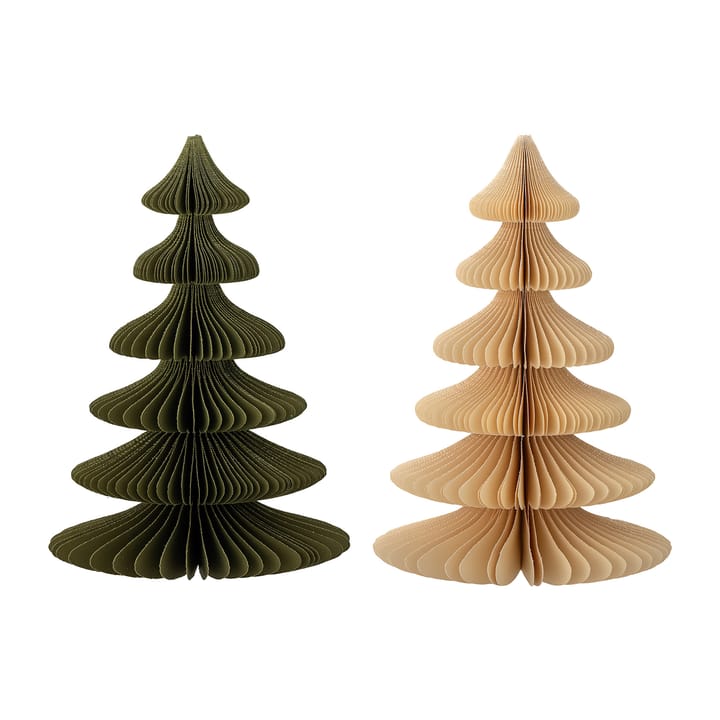 Set de 2 adornos árbol navidad Milan 22,5 cm, Green Bloomingville