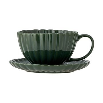 Taza Latina 22 cl con plato - Green - Bloomingville