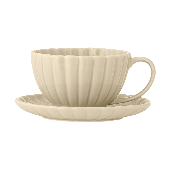 Taza Latina 22 cl con plato - Nature - Bloomingville