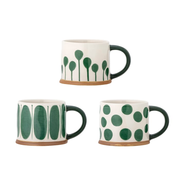 Tazas Linora 45 cl, 3-pack - Verde - Bloomingville