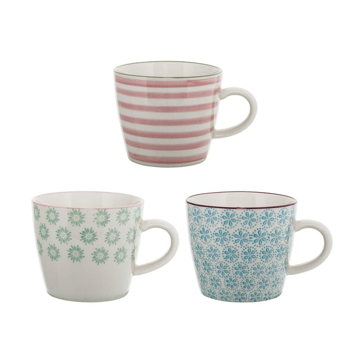 Tazas Patricia 30 cl 3 piezas - Azul-multi - Bloomingville