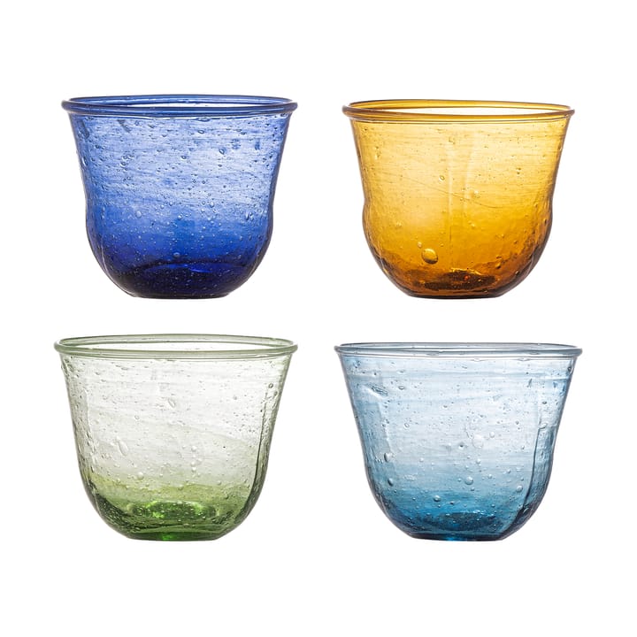 Vaso Karu 28 cl 4 piezas - Azul-amarillo-verde-azul claro - Bloomingville