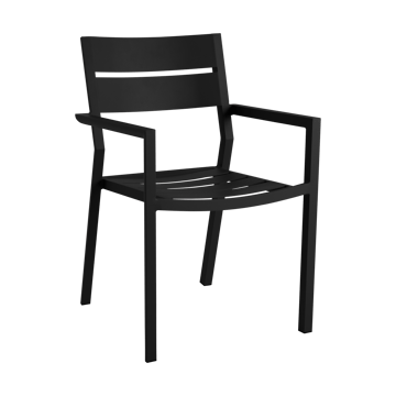 Silla con reposabrazos Delia - Negro - Brafab