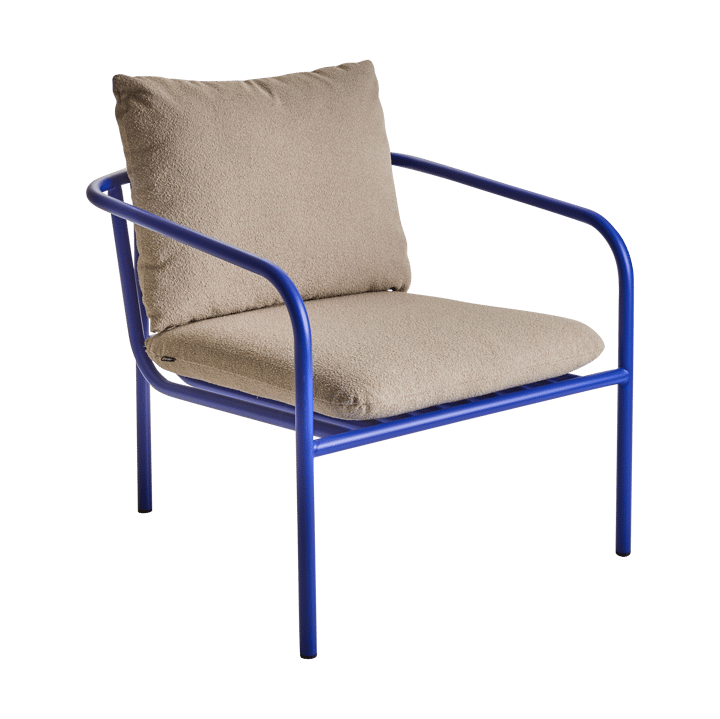 Sillón lounge Bendt - Teddy beige-indigo blue - Brafab