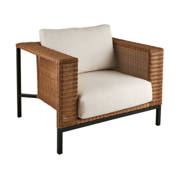 Sillón lounge Shell - Teddy rice-negro - Brafab