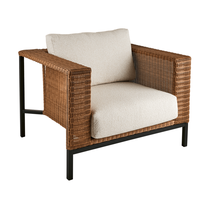 Sillón lounge Shell, Teddy rice-negro Brafab