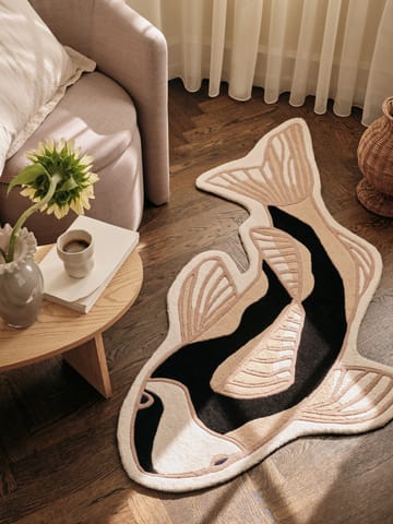 Alfombra Koi 97x130 cm - Black-beige - Broste Copenhagen