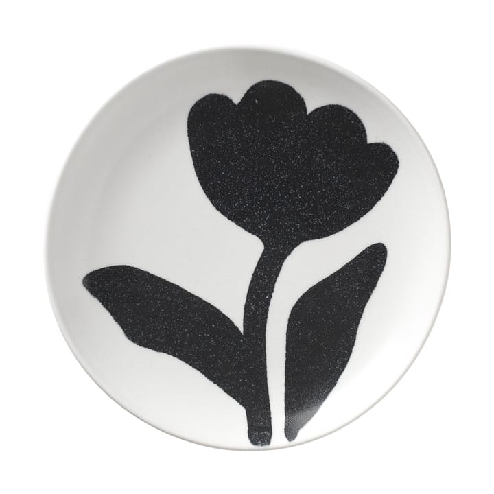 Plato Flora Ø15 cm - Black-off white - Broste Copenhagen