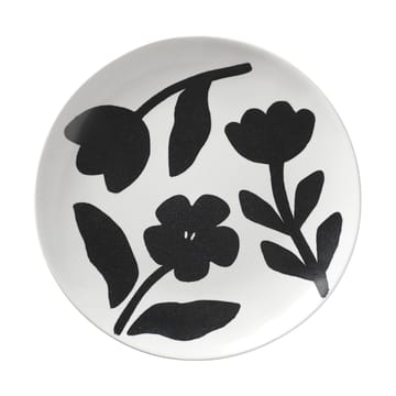 Plato Flora Ø26 cm - Black-off white - Broste Copenhagen